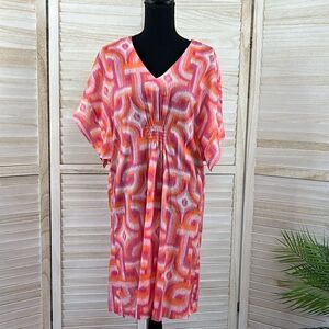 Vilagallo Ikat Kaftan Cover Up Dress 38 / 6